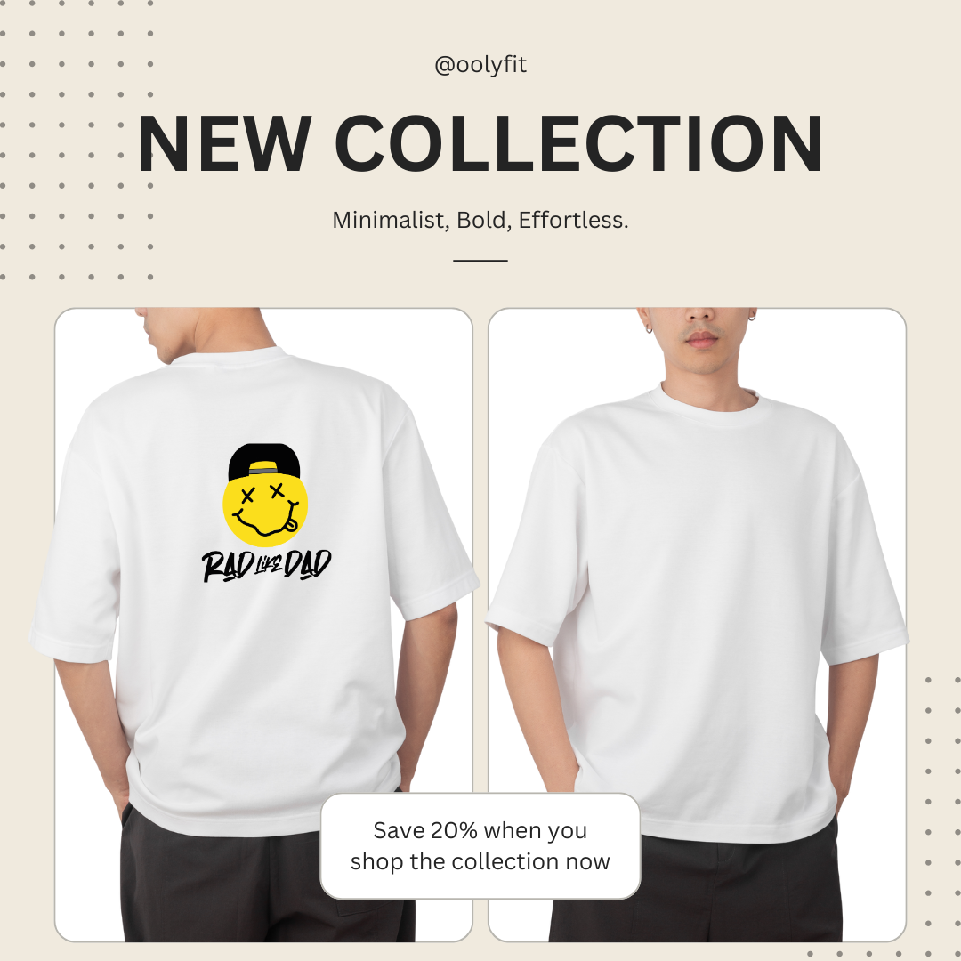 White Half-Tshirt with back Smily