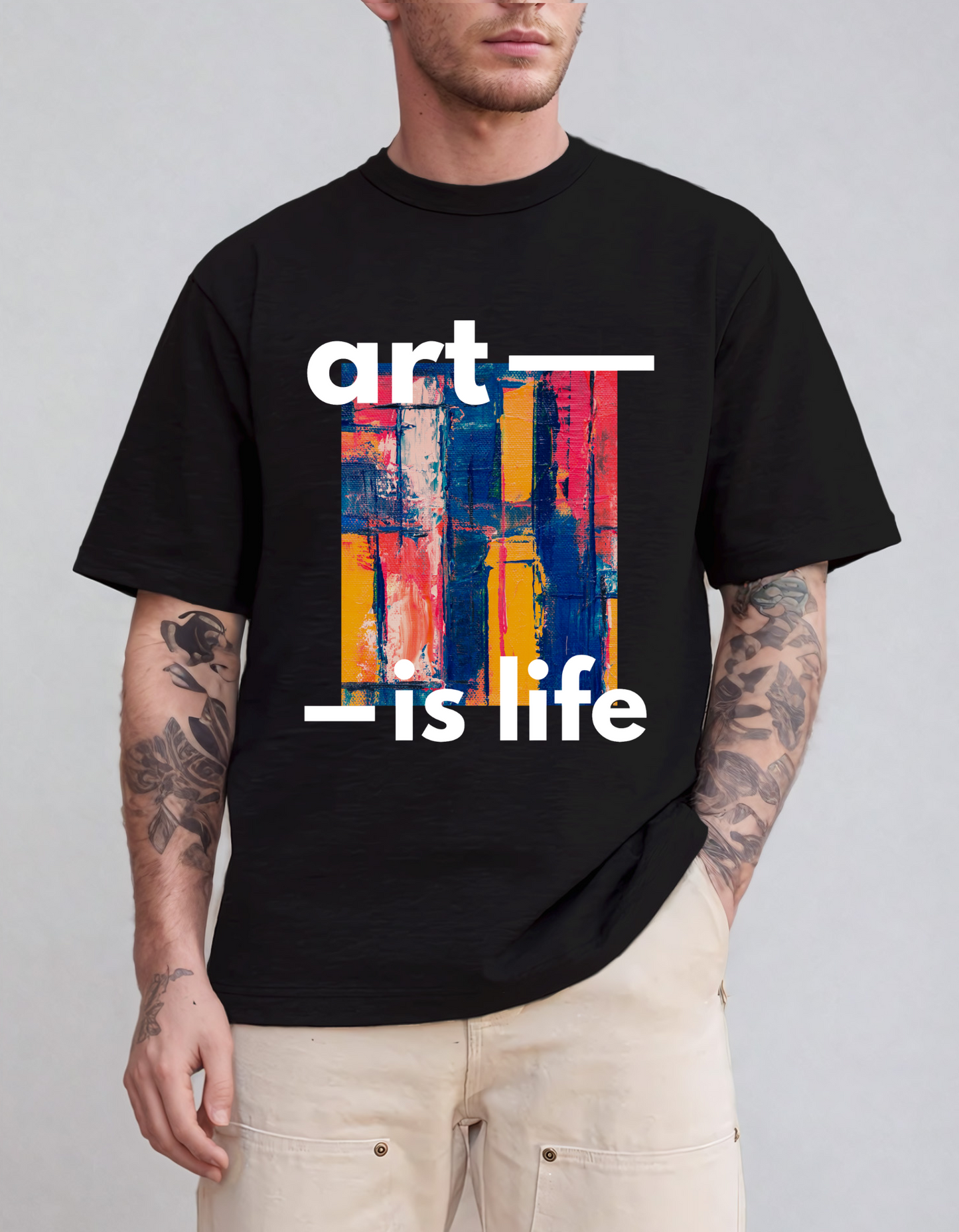 Art is life Tshirt | Half Sleeves | Cotton Shirt |
